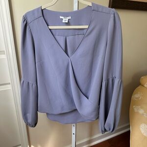 Bar III Soft Purple Wrap Blouse